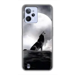 Чехол с Волком на Realme C31 (Волк и луна)