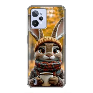 Печатный чехол «Зверята с кофе» для Realme C31 (Зайчик с кофе)