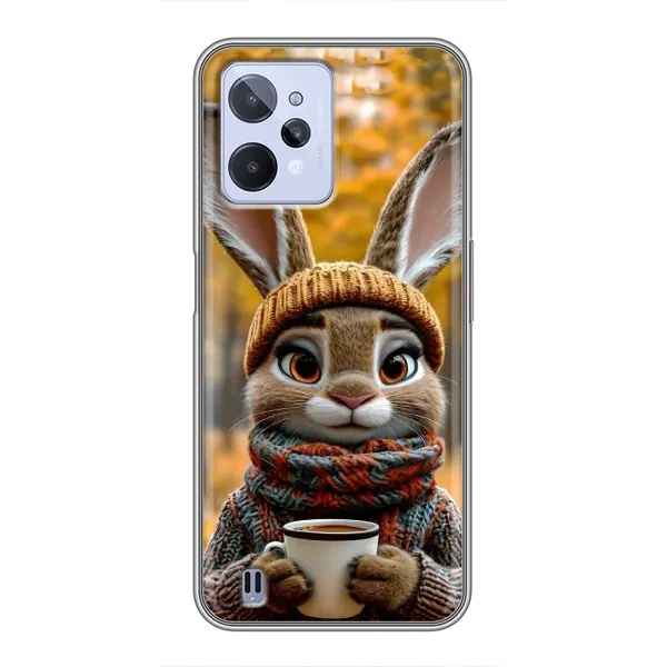 Чехол с рисунком «Зайчик с кофе» для Realme C31 Чехол с рисунком «Зайчик с кофе» для Realme C31