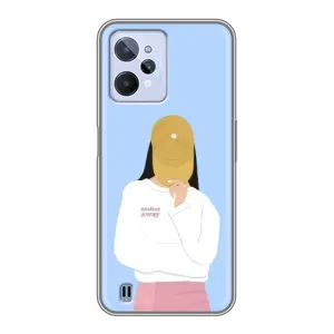 Силіконовый Чохол на Realme C31 з картинкой Модных девушек (Жовта кепка)