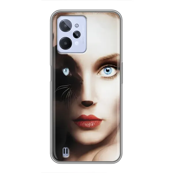 Чехол с рисунком «Женщина кошка» для Realme C31 Чехол с рисунком «Женщина кошка» для Realme C31