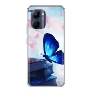 Силіконовий бампер з картинкою звірів для Realme C33 (Метелик синій)