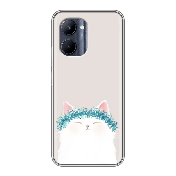 Чехол с рисунком «Белый котик» для Realme C33 Чехол с рисунком «Белый котик» для Realme C33