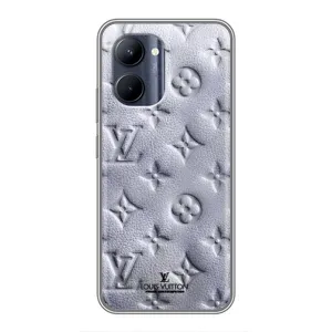 Текстурный Чехол Louis Vuitton для Реалми с33 (Белый ЛВ)