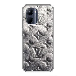 Текстурный Чехол Louis Vuitton для Реалми с33 (Бежевый ЛВ)