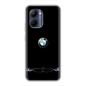 Силіконовий бампер з картинкою машини на Realme C33 (Чорний BMW)