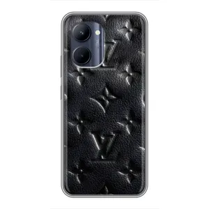 Текстурный Чехол Louis Vuitton для Реалми с33 (Черный ЛВ)