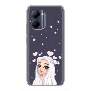 Чохол Стильні дівчата на Realme C33 (Дівчина та серця)