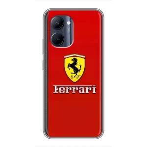 Силіконовий бампер з картинкою машини на Realme C33 (Ferrari Logo)