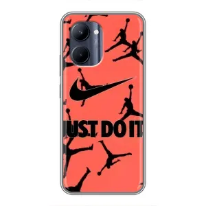 Силиконовый Чехол Nike Air Jordan на Реалми с33 (Just Do It)