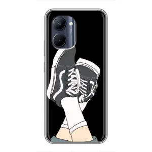 Чехол с Прикольным принтом на Realme C33 (Кеды)