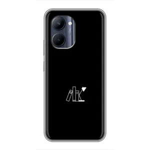 Чехол с картинками на черном фоне для Realme C33 (Книжки)
