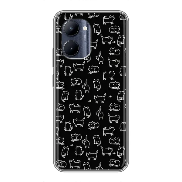 Чехол с рисунком «Котики на черном» для Realme C33 Чехол с рисунком «Котики на черном» для Realme C33