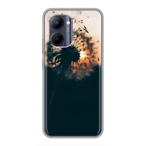 Силиконовый Чехол с одуванчиками на Realme C33 (Красивый одуванчик)
