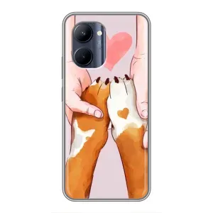Чехол (ТПУ) Милые собачки для Realme C33