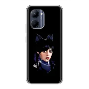 Чехлы с принтом Уэнсдей на Realme C33 (Милая Уэнсдей)