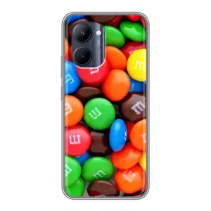 Чехол с изображением вкусной еды для Realme C33 (Разноцветные M&M'S)