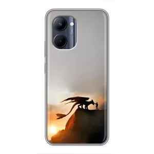 Чехол дракон Беззубик для Realme C33 (Мультиик Беззубик)
