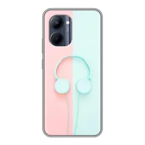 Чехол с рисунком «Наушники» для Realme C33