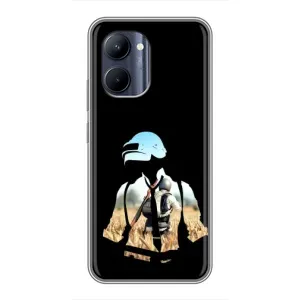 Силиконовый чехол с картинкой "Герой Pubg" на Realme C33 (Пубг мен)