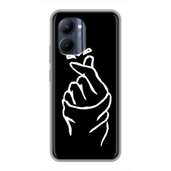 Чехол с рисунком «Сердце на черном» для Realme C33 Чехол с рисунком «Сердце на черном» для Realme C33