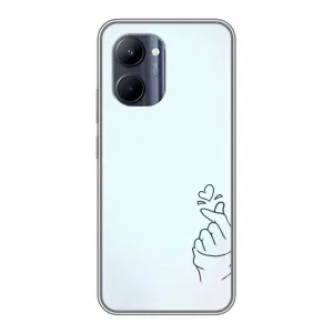 Чохол (Знак сердечка) для Realme C33 (Сердечко на блакитному)