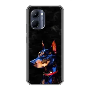 Бампер для Realme C33 с картинкой "Песики" (Собака Мопс)