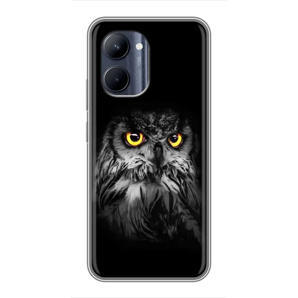 Чехол с рисунком «Сова на чёрном» для Realme C33 Чехол с рисунком «Сова на чёрном» для Realme C33