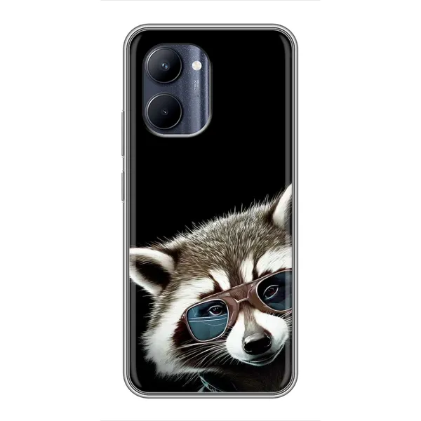 Чехол с рисунком «Стильный Енот» для Realme C33 Чехол с рисунком «Стильный Енот» для Realme C33