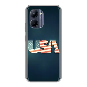 Чохол Прапор USA для Realme C33 (USA)