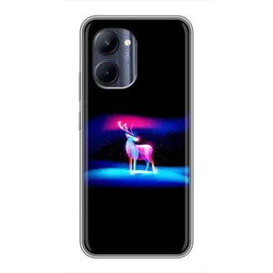 Силіконовий бампер з картинкою звірів для Realme C33 (Яскравий олень)
