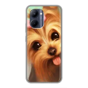 Чехол (ТПУ) Милые собачки для Realme C33 (Йоршенский терьер)