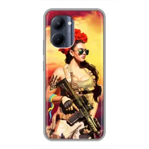 ЗСУ Чехлы (TPU) для Realme C33 (Женщина солдат)