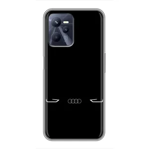 Силиконовый бампер с картинкой машины на Realme C35 (Силует Audi)