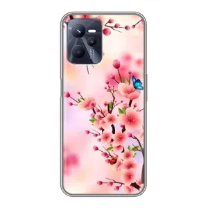 Чехол с принтом САКУРЫ на Realme C35 (Бабочки на сакуре)