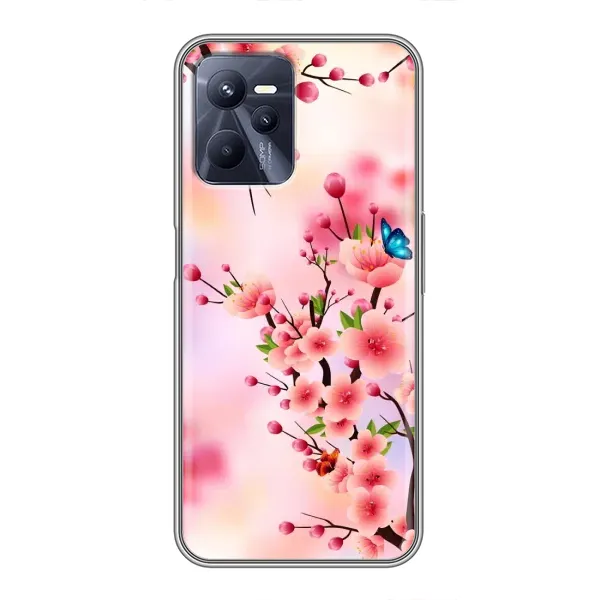 Чехол с рисунком «Бабочки на сакуре» для Realme C35 Чехол с рисунком «Бабочки на сакуре» для Realme C35