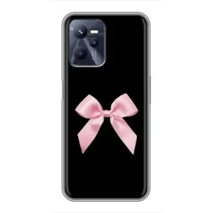 Чехол банты для Realme C35 (Бант на черном)