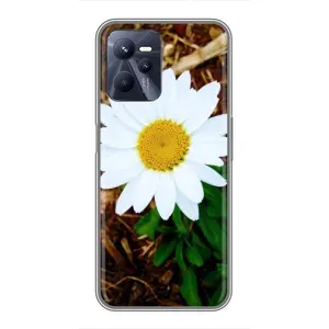 Чехол с ромашками на Realme C35 (Белая ромашка)