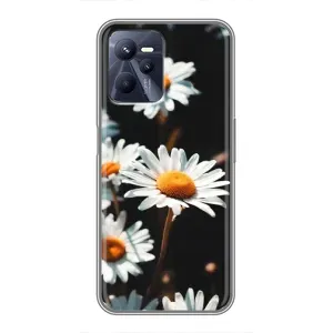 Чехол с ромашками на Realme C35 (Белые ромашки)