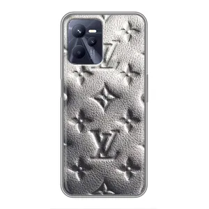Текстурный Чехол Louis Vuitton для Реалми с35 (Бежевый ЛВ)