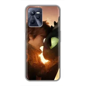 Чехол дракон Беззубик для Realme C35 (Беззубик и Иккинг)