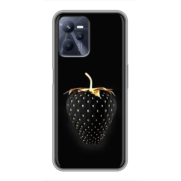 Чехол с рисунком «Чёрная клубника» для Realme C35 Чехол с рисунком «Чёрная клубника» для Realme C35