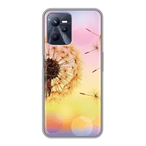 Силиконовый Чехол с одуванчиками на Realme C35 (Цветок-одуванчик)