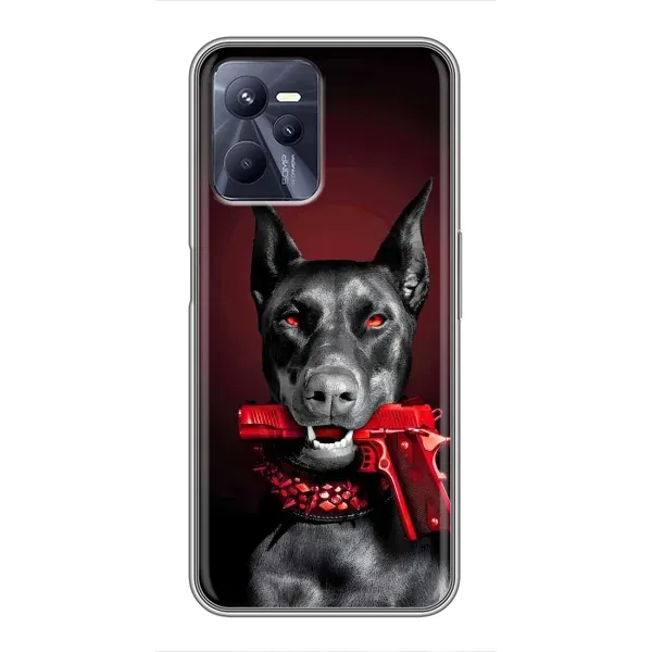 Чехол с рисунком «Доберман злой» для Realme C35 Чехол с рисунком «Доберман злой» для Realme C35