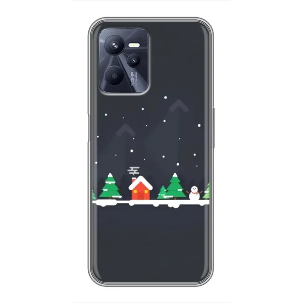 Чехол с рисунком «Город зимний» для Realme C35 Чехол с рисунком «Город зимний» для Realme C35