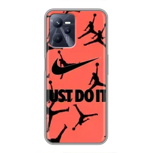 Силиконовый Чехол Nike Air Jordan на Реалми с35 (Just Do It)