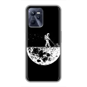 Силіконовый Чохол з принтом "Космонавти" на Realme C35 (Космонавт)