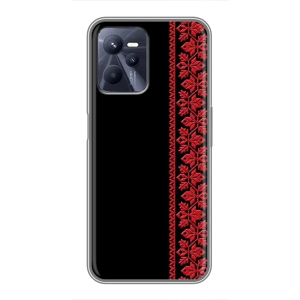Чехол с рисунком «Красная Вышиванка» для Realme C35 Чехол с рисунком «Красная Вышиванка» для Realme C35