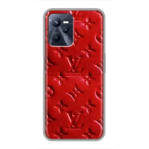 Текстурный Чехол Louis Vuitton для Реалми с35 (Красный ЛВ)
