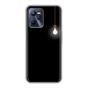 Чехол с картинками на черном фоне для Realme C35 (Лампочка)